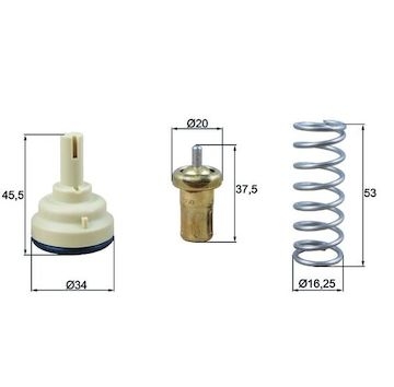 Termostat, chladivo MAHLE ORIGINAL TX 181 105D