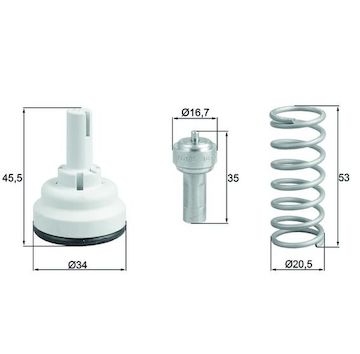 Termostat, chladivo MAHLE ORIGINAL TX 182 105D