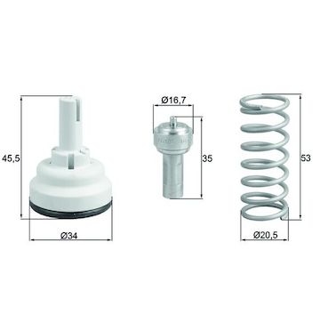 Termostat, chladivo MAHLE ORIGINAL TX 182 87D