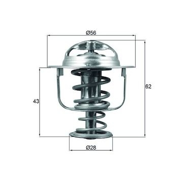 Termostat, chladivo MAHLE ORIGINAL TX 197 71D