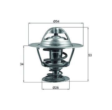 Termostat, chladivo MAHLE ORIGINAL TX 203 88D