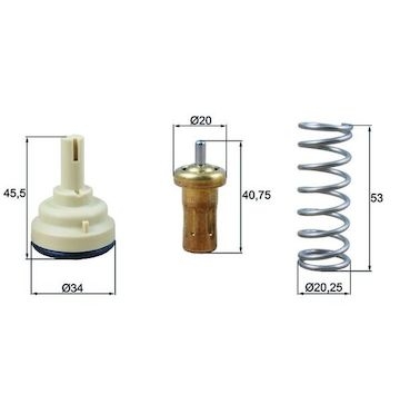 Termostat, chladivo MAHLE ORIGINAL TX 209 80D