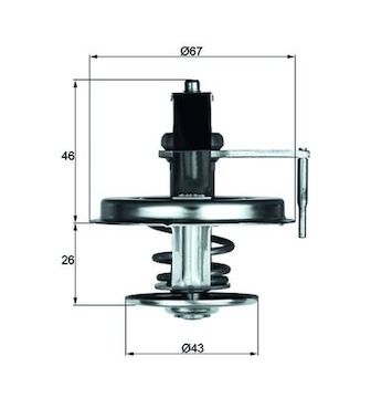 Termostat, chladivo MAHLE ORIGINAL TX 22 84D