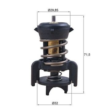 Termostat, chladivo MAHLE ORIGINAL TX 251 94D