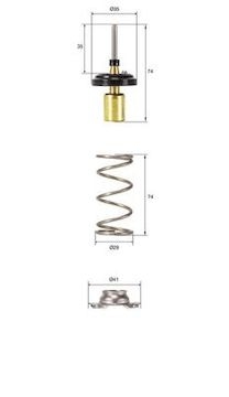 Termostat, chladivo MAHLE ORIGINAL TX 257 82D