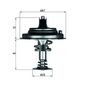 Termostat, chladivo MAHLE ORIGINAL TX 26 71D