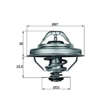 Termostat, chladivo MAHLE ORIGINAL TX 28 92D