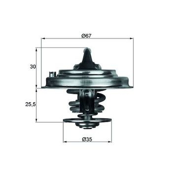 Termostat, chladivo MAHLE ORIGINAL TX 30 80D