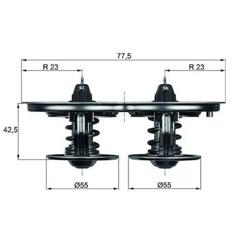 Termostat, chladivo MAHLE ORIGINAL TX 32 75D