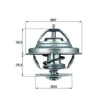 Termostat, chladivo MAHLE ORIGINAL TX 58 83