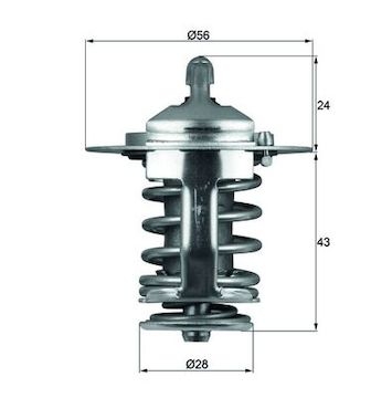 Termostat, chladivo MAHLE ORIGINAL TX 70 82