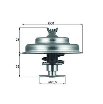 Termostat, chladivo MAHLE ORIGINAL TX 75 80D