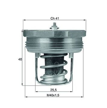 Termostat, chladivo MAHLE ORIGINAL TX 89 83