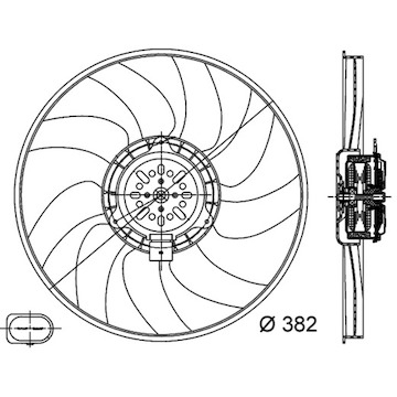 Větrák, chlazení motoru MAHLE ORIGINAL CFF 312 000S