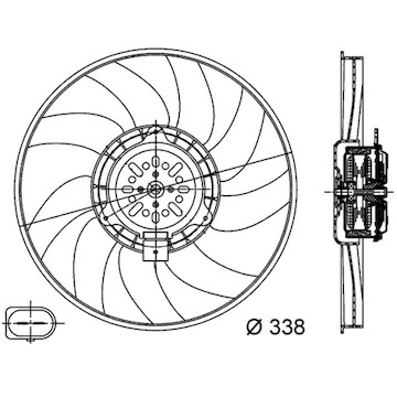 Větrák, chlazení motoru MAHLE ORIGINAL CFF 313 000S