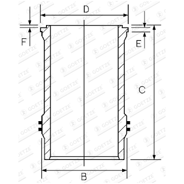 Vložený válec GOETZE ENGINE 14-374990-00