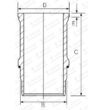 Vložený válec GOETZE ENGINE 14-636590-00