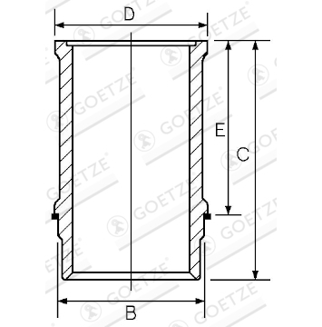 Vložený válec GOETZE ENGINE 14-636730-00DL