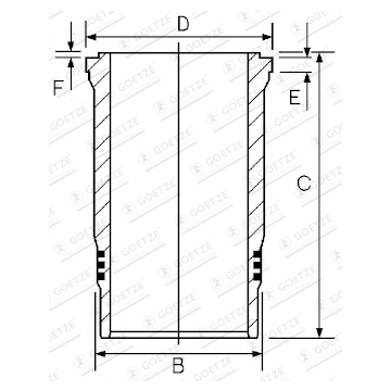 Vložený válec GOETZE ENGINE 15-260040-00