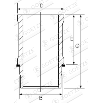 Vložený válec GOETZE ENGINE 15-638390-00DL