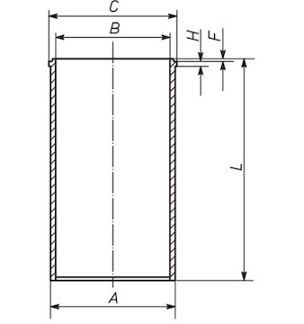 Vložený válec MAHLE ORIGINAL 043 WT 61 00