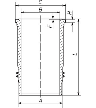 Vložený válec MAHLE ORIGINAL 503 WN 48 00