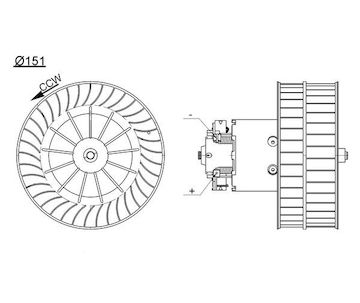 vnitřní ventilátor MAHLE ORIGINAL AB 193 000S