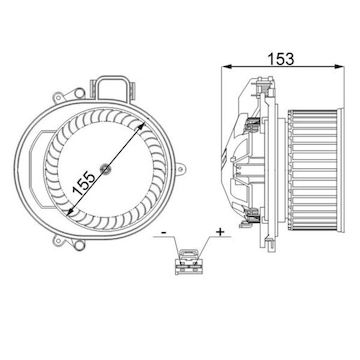 vnitřní ventilátor MAHLE ORIGINAL AB 257 000S