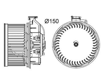 vnitřní ventilátor MAHLE ORIGINAL AB 259 000P