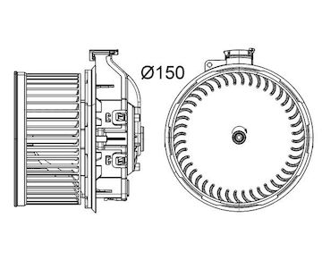 vnitřní ventilátor MAHLE ORIGINAL AB 260 000P