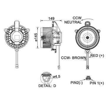 vnitřní ventilátor MAHLE ORIGINAL AB 277 000P