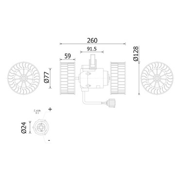 vnitřní ventilátor MAHLE ORIGINAL AB 324 000S