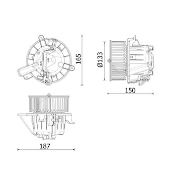 vnitřní ventilátor MAHLE ORIGINAL AB 325 000P