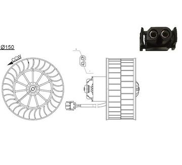 vnitřní ventilátor MAHLE ORIGINAL AB 44 000S