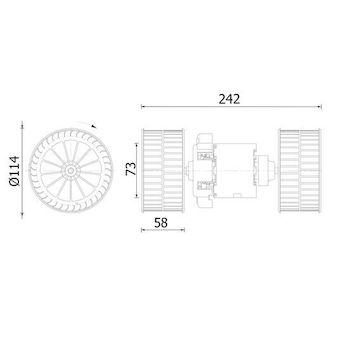 vnitřní ventilátor MAHLE ORIGINAL AB 87 000S