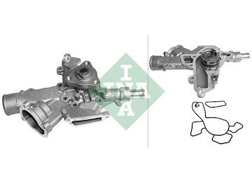 Vodní čerpadlo, chlazení motoru INA 538 0081 10