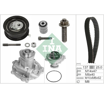 Vodní pumpa + sada ozubeného řemene INA 530 0377 31