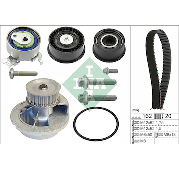 Vodní pumpa + sada ozubeného řemene INA 530 0443 31