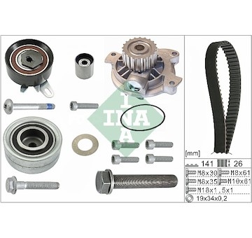 Vodní pumpa + sada ozubeného řemene INA 530 0482 30