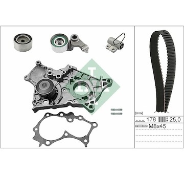 Vodní pumpa + sada ozubeného řemene INA 530 0543 30