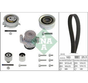 Vodní pumpa + sada ozubeného řemene INA 530 0550 32