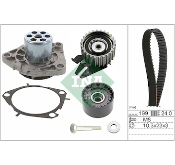 Vodní pumpa + sada ozubeného řemene INA 530 0628 30