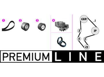 Vodní pumpa + sada ozubeného řemene MAHLE ORIGINAL CPK 37 000P