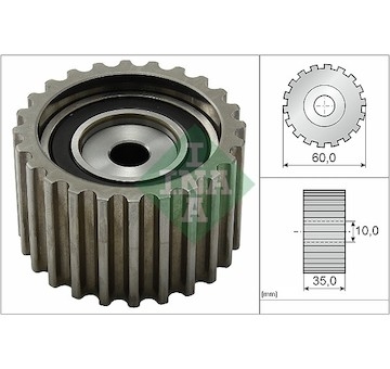 Vratná/vodicí kladka, ozubený řemen INA 532 0085 20