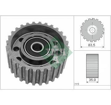 Vratná/vodicí kladka, ozubený řemen INA 532 0098 20