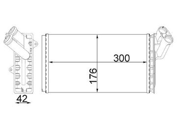 Výměník tepla, vnitřní vytápění MAHLE ORIGINAL AH 104 000S