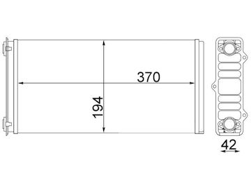 Výměník tepla, vnitřní vytápění MAHLE ORIGINAL AH 117 000S