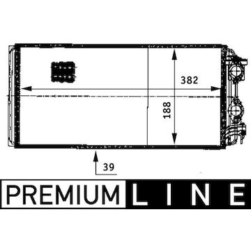 Výměník tepla, vnitřní vytápění MAHLE ORIGINAL AH 122 000P