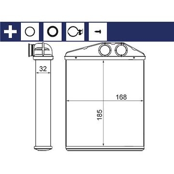 Výměník tepla, vnitřní vytápění MAHLE ORIGINAL AH 13 000S