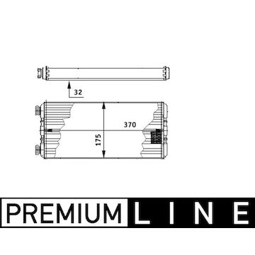 Výměník tepla, vnitřní vytápění MAHLE ORIGINAL AH 131 000P